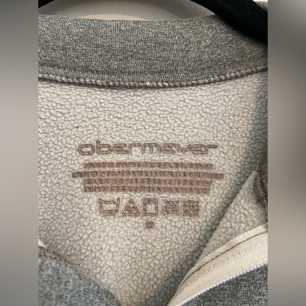 Obermeyer Heathered Gray Quarter Zip Jacket - Picture 4 of 6